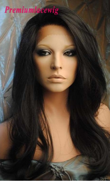 Natural Silky Straight Full Lace Wig Brazilian Hair 18inch