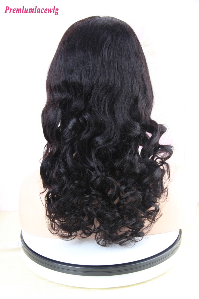 360 Lace Wig Pre Plucked Brazilian Body Curly Human Hair 18inch