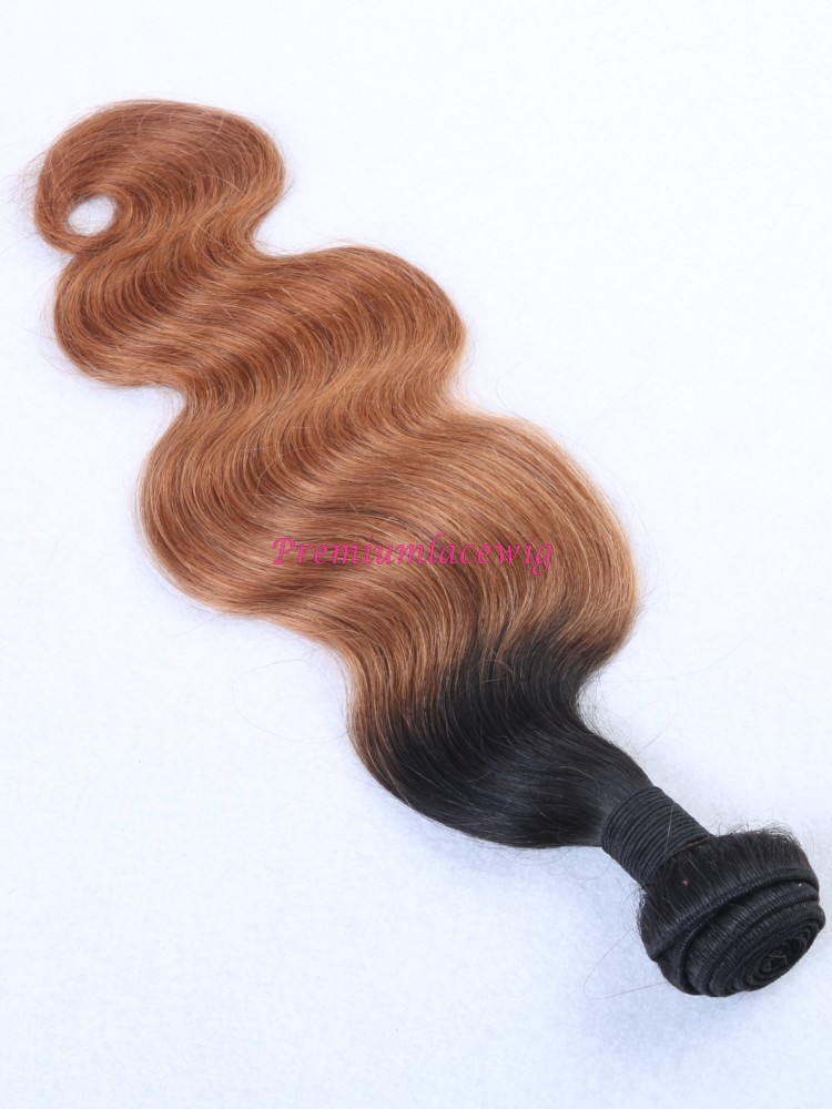 16 inch Ombre Color T1B/33 Brazilian Body Wave Human Hair Bundles