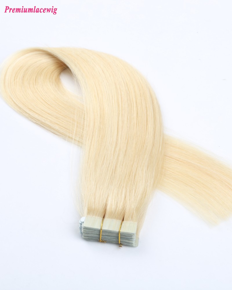 18inch #613 Blonde Straight Brazilian Human Hair Tape in Hair Extension