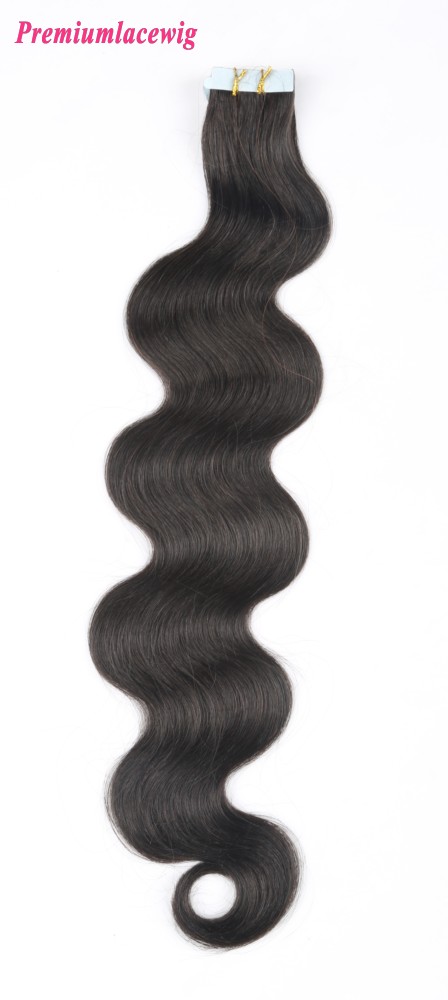 20inch Natural Color Body Wave Peruvian Double Tape in Human Hair Extensions