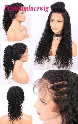 20 Inch Lace Front Wig In 150 Density Brazilian Deep Wave Hair