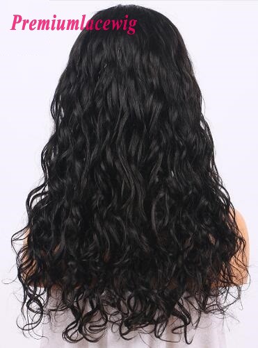 18 inch Peruvian Loose Curly 360 Lace Frontal Wigs 150% Density