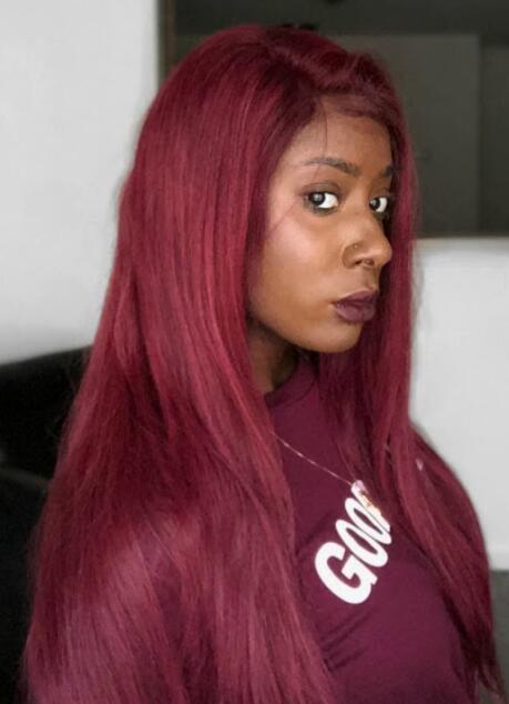 fashion style Burgundy Color Full Lace Wigs