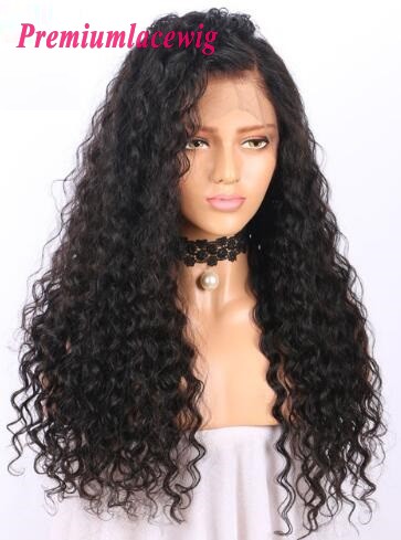 Deep Curly 20inch 150% Density Pre Plucked Hairline Brazilian 360 lace wigs