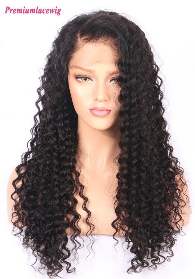 Brazilian Hair Deep Curly 20inch 150% Density Full Lace Wig