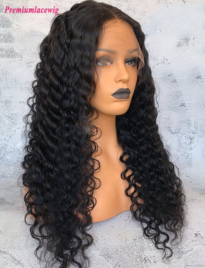 Brazilian Deep Wave 22inch 360 Lace Wigs Pre Plucked Hairline