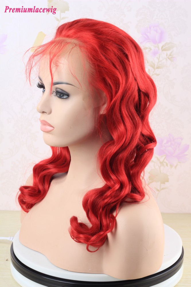 Style of Red Color Full Lace Wigs