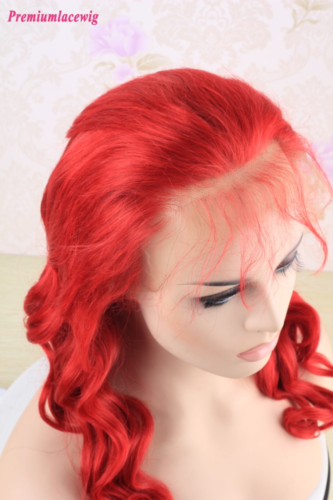 Style of Red Color Full Lace Wigs