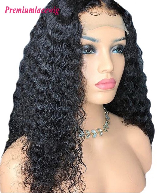 Kinky Curly Brazilian Hair 22inch 150% Density 360 Lace Wigs Preplucked