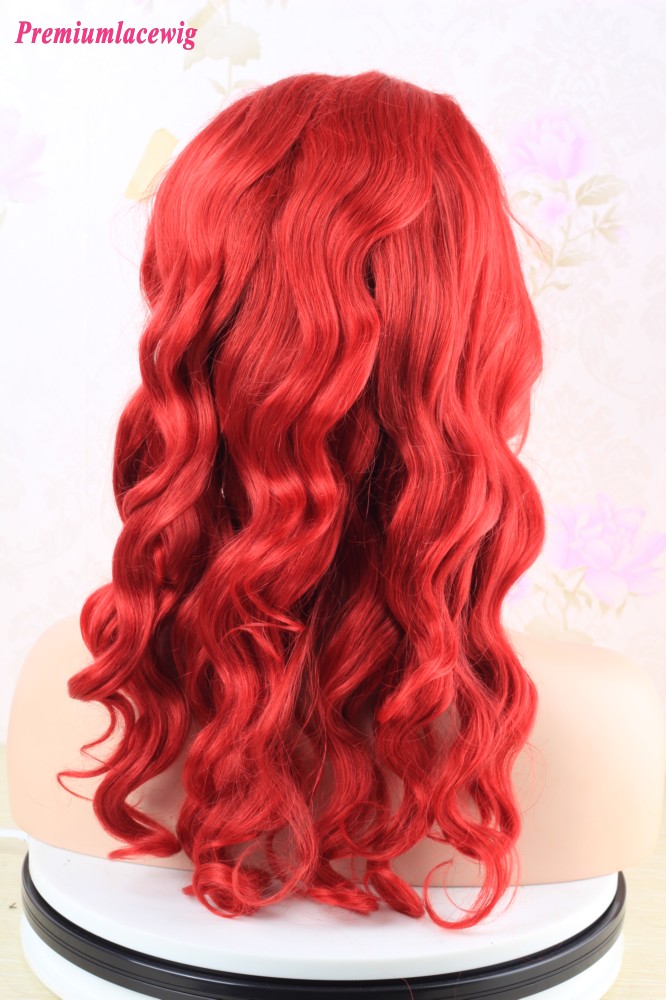 Red Color Brazilian Full Lace Wig Body Wave 18inch