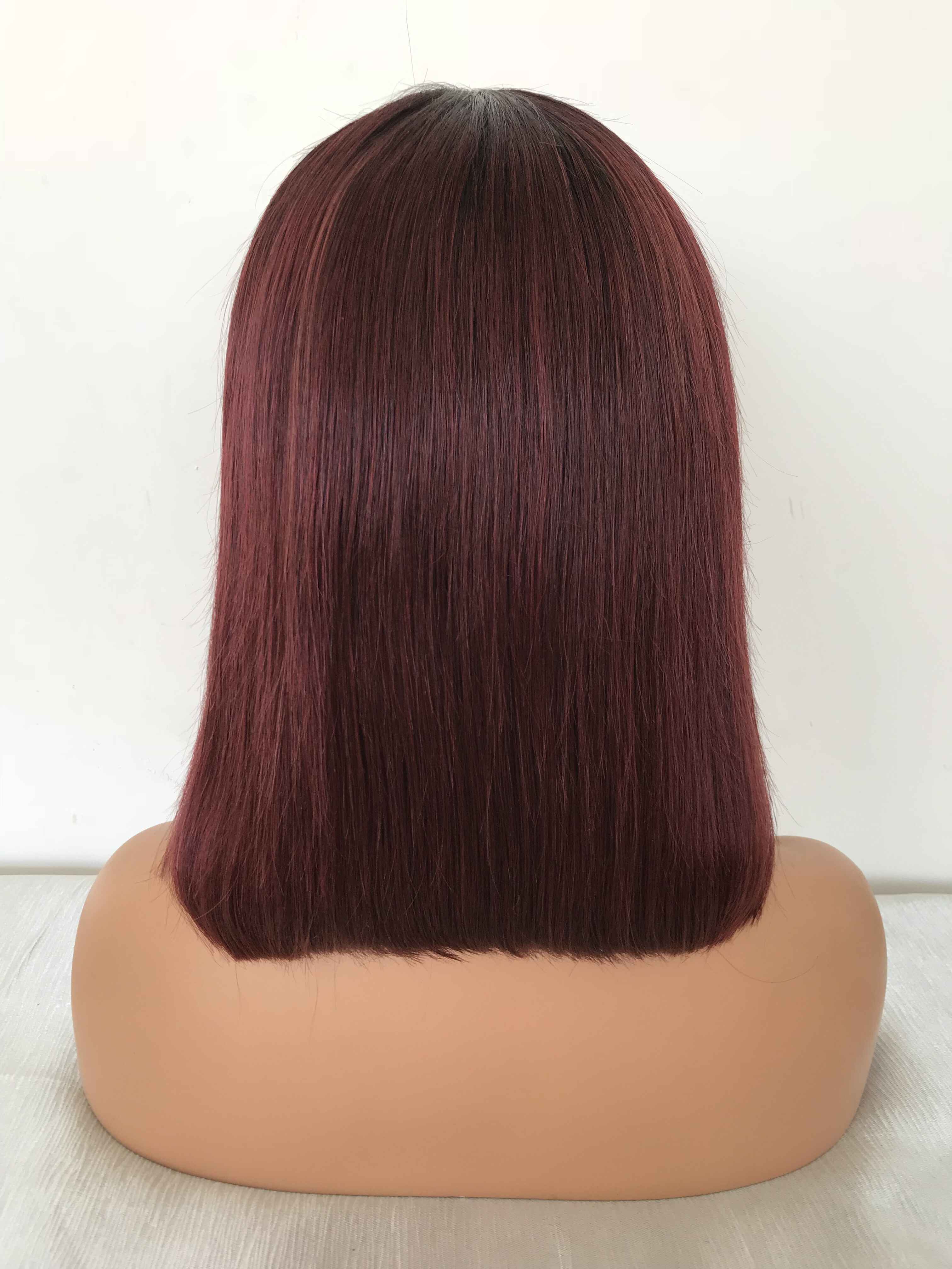 style of Burgundy Color Full Lace Wigs