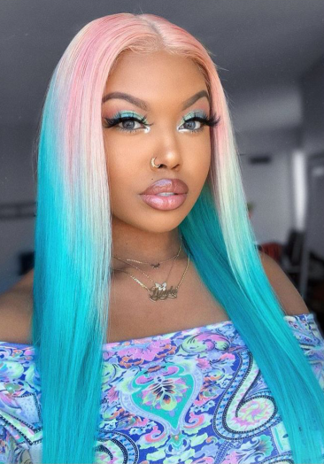 Beautiful Brazilian Hair Lace Front Wig, Red Color, Human Hair Straight Wigs  For Black Women, 13x4 Frontal, Long Wig - YH Fashion Hair