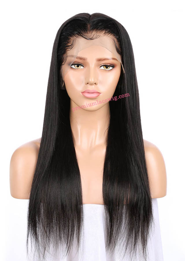 Fake Scalp Wig 13x6 Lace Front Wig Brazilian Human Hair Straight