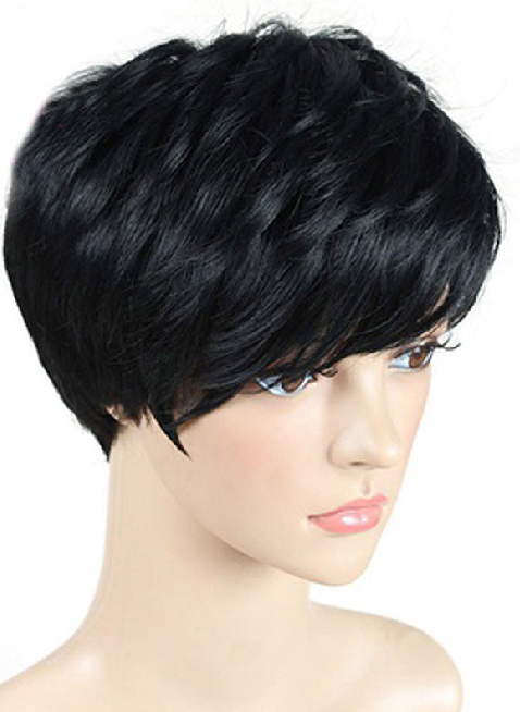 pixie cut human hair lace front wigs