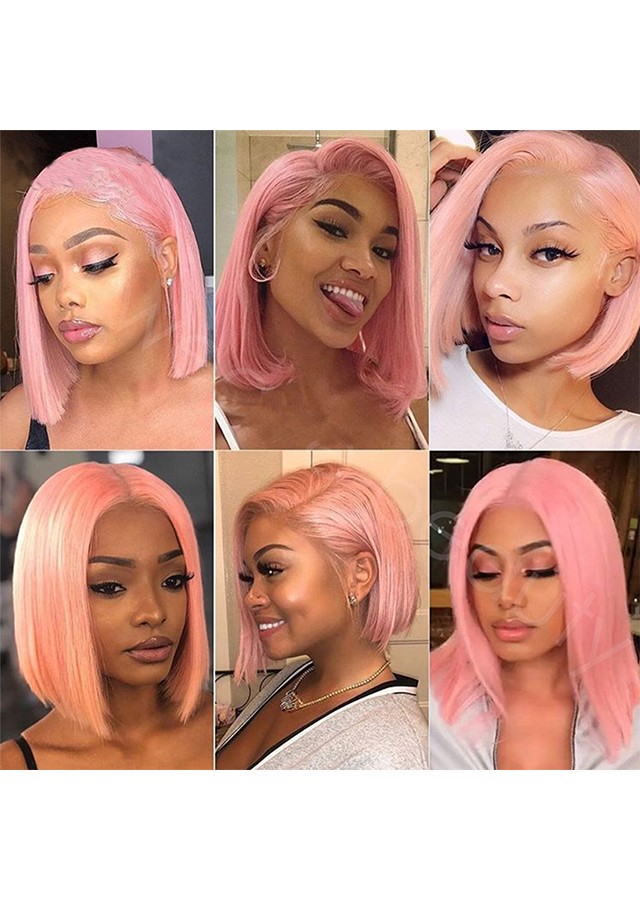 seven different color bob lace front wig