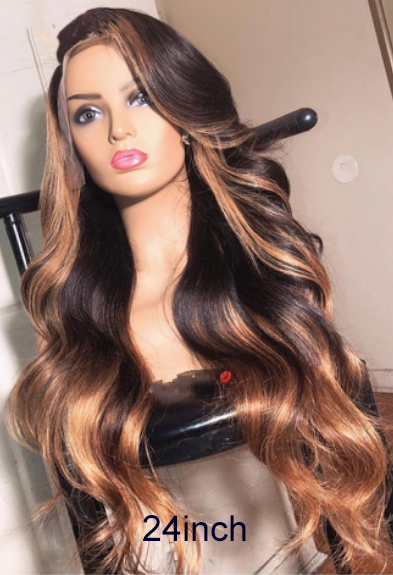 Lace Front Human Hair Wigs Honey Blonde Lace Front Wigs Ombre 18inch 150% Density Lace Front Human Hair Wigs Honey Blonde Lace Front Wigs Ombre 18inch 150% Density