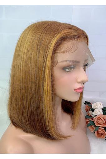 Ombre Brazilian 13x6 Lace Frontal Human Hair Wigs With Baby Hair #30/27 150% Density 12inch