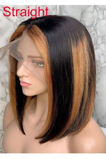 Wigs Wigs Ombre Color Blonde Full Lace Human Hair Wigs With Baby Hair T1B 27 150 Density 14inch.