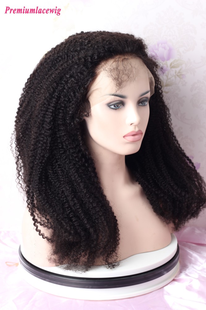 250% Density Afro Curly 13x6 Lace Front Human Hair Wigs 24inch
