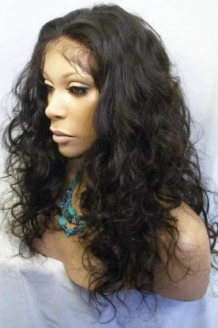 Full Lace Human Hair Wigs Brazilian Virgin Hair Body Curly 18inch