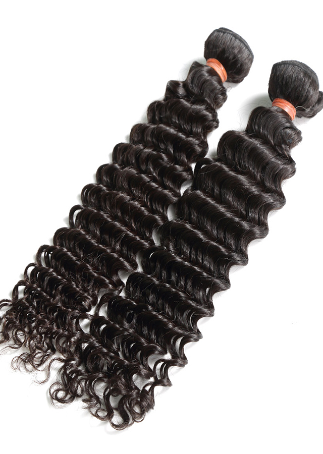 Deep Wave 1Bundle Brazilian Hair Weave 100% Human Hair Bundles Curly Hair Extensions