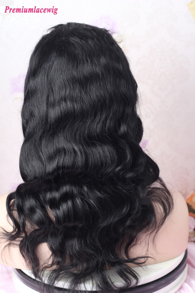 16inch Color 1 Body Wave Glueless Full Lace Wig