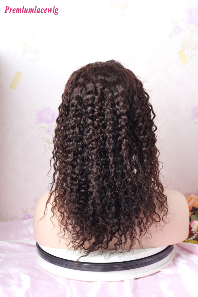 Clearance sale 16inch Color 2 Deep Curly 360 Lace Human Hair Wig 130% Density