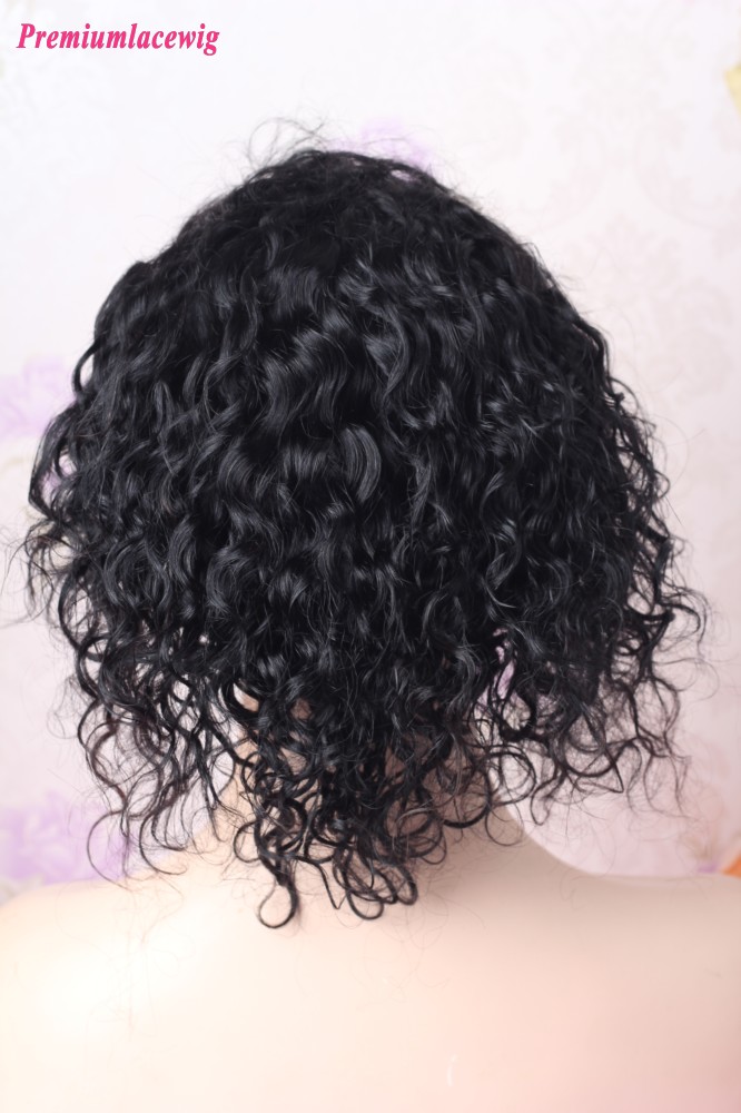 Clearance Sale 8inch Color 1 Deep Curly Glueless Full Lace Wig