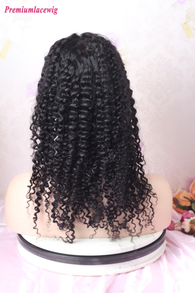 18inch Color 1 Deep Curly 360 Lace Human Hair Wig