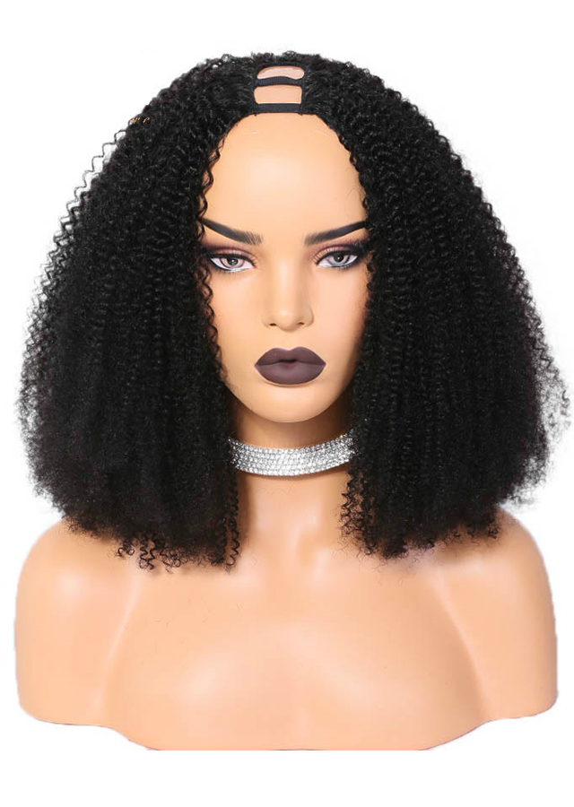 Afro Kinky Curly U Part Wigs Human Hair Wig 150% u part Human Hair Wig 22inch
