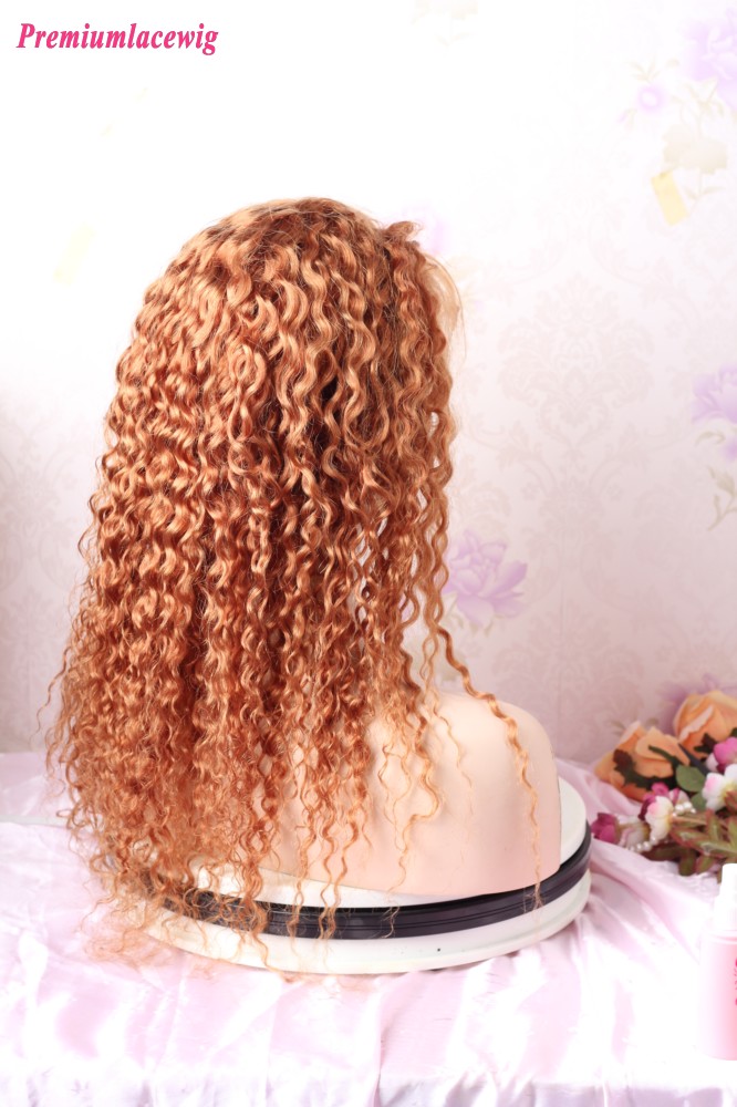 Clearance sale 16inch Color 30 Deep Curly Full Lace Wig 130% Density