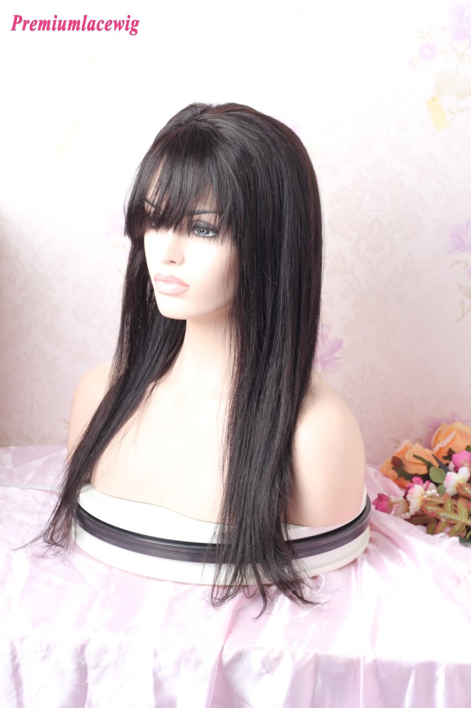 Clearance sale 16inch Natural Color Yaki Straight 360 Lace Wig