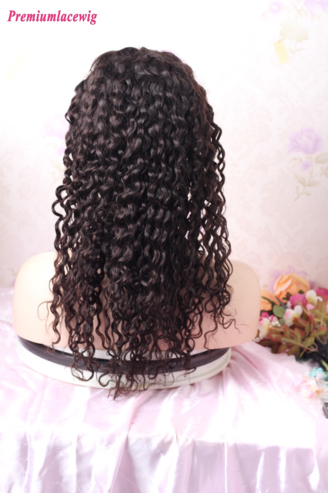 Clearance sale 20inch Natural Color Water Wave Gluelss Full Lace Wig 