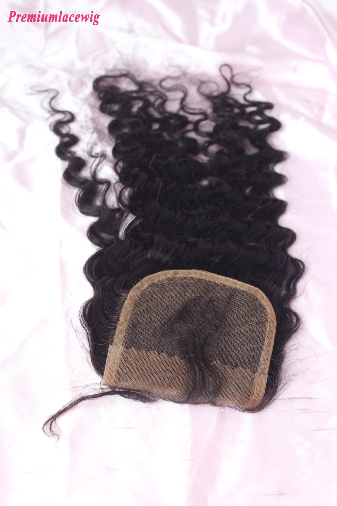 Brazilian Deep Wave Hair Lace Closure Hair 12inch