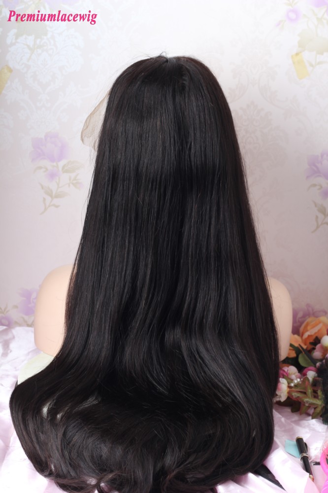 10A Brazilian 13x6 silk base lace front wig double drawn human hair wig 26inch 180% density