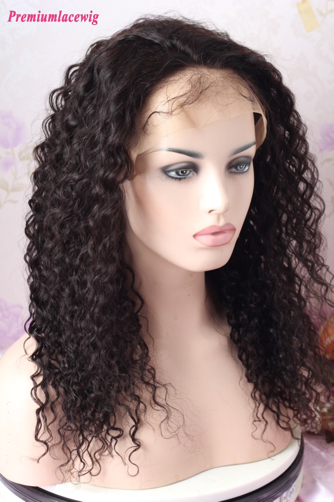 Malaysian Virgin Hair Deep Curly 22inch 13x6 Lace Front Wig 180 Density