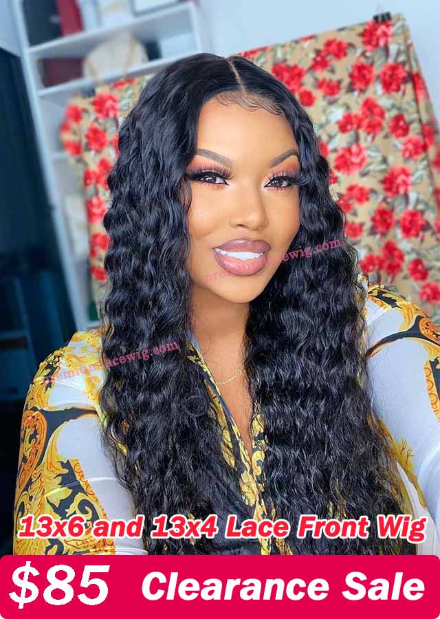 Malaysian Virgin Hair Loose Wave 13x4 Lace Front Wig 18inch 150 Density