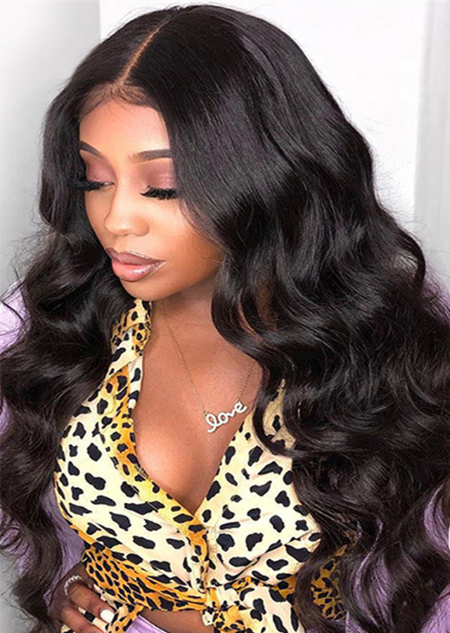 Malaysian Body Wave Lace Front Wig Cheap Pre Plucked Human Hair Wig