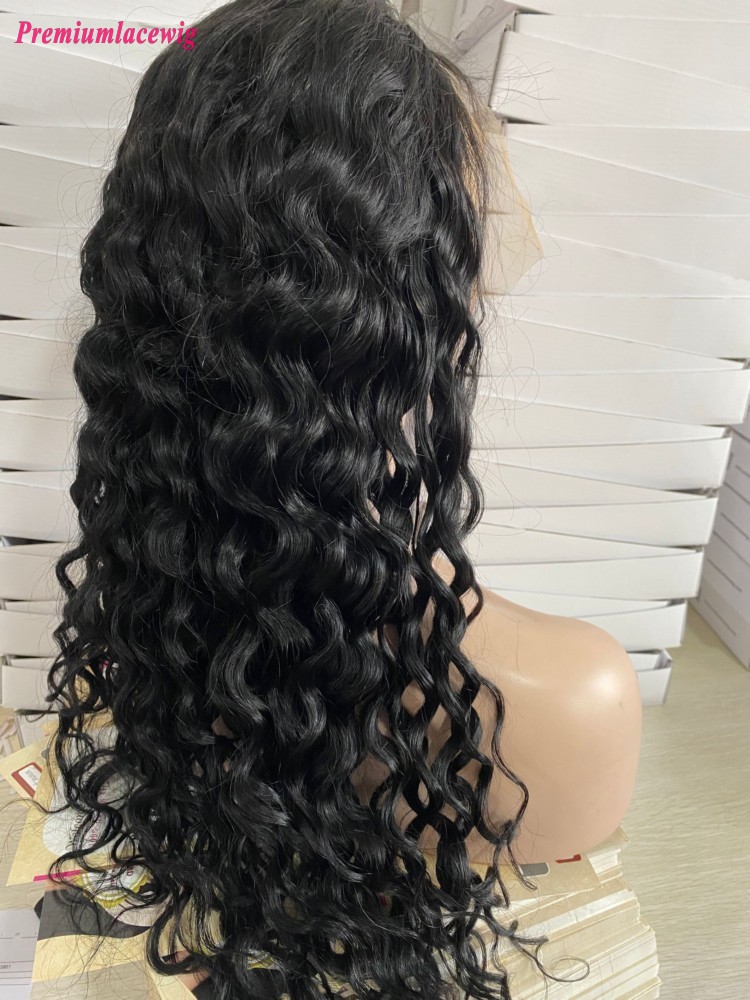 26inch 13x6 Loose Wave Lace Front Wig Color 1 Virgin Human Hair Wigs 