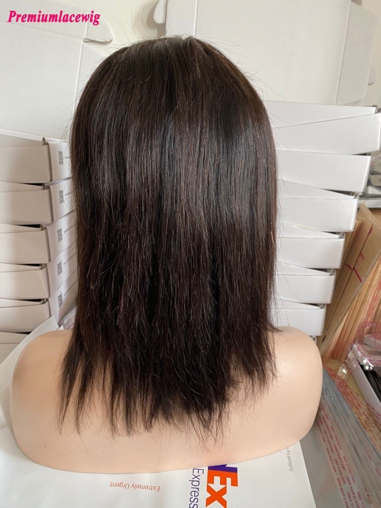 12inch 360 Lace Front Wig Straight Bob With bang