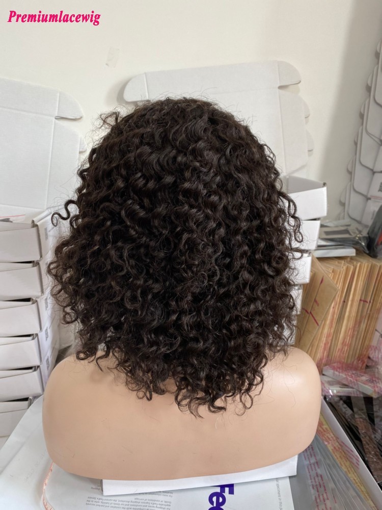 BOB 13x6 Lace Front Wig Deep Curly Brazilian Virgin Hair 12inch