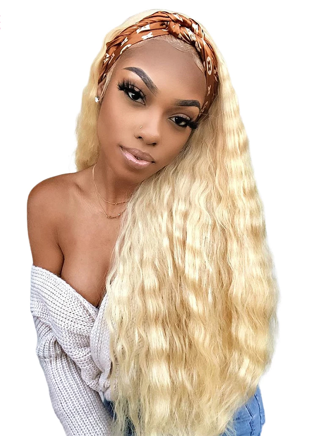 Glueless 613 Blonde Deep Wave 13x4 Lace Front Human Hair Wigs 150% Remy Brazilian Lace Frontal Wigs 