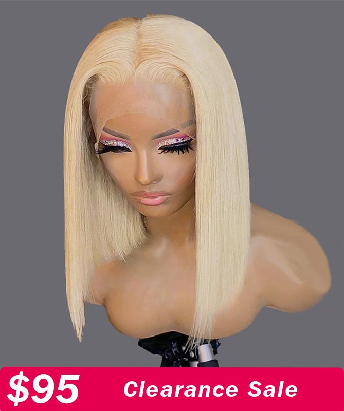 Best Price BOB 613 Ombre Blonde Hair Brazilian Lace Front Wig 150% Density 10inch-14inch