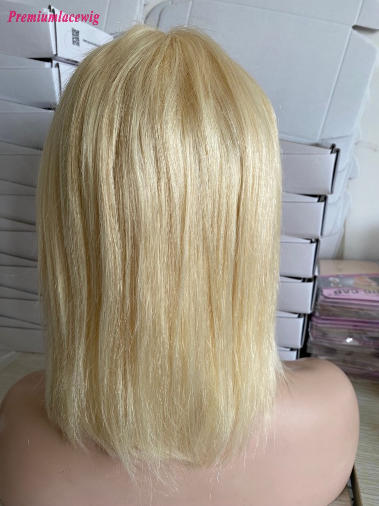 12inch T part 613 Blond Color Virgin Human Hair Wigs 150% Density 