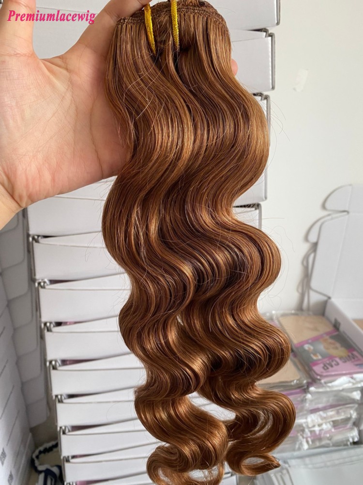 18inch  #30 7pcs Body Wave Malaysian Clip in Human Hair Extensions