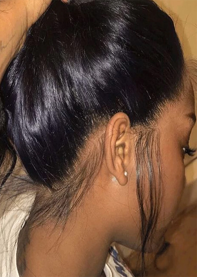 Straight 360 Full Lace Wigs 24inch 180% Density Human Hair Wigs
