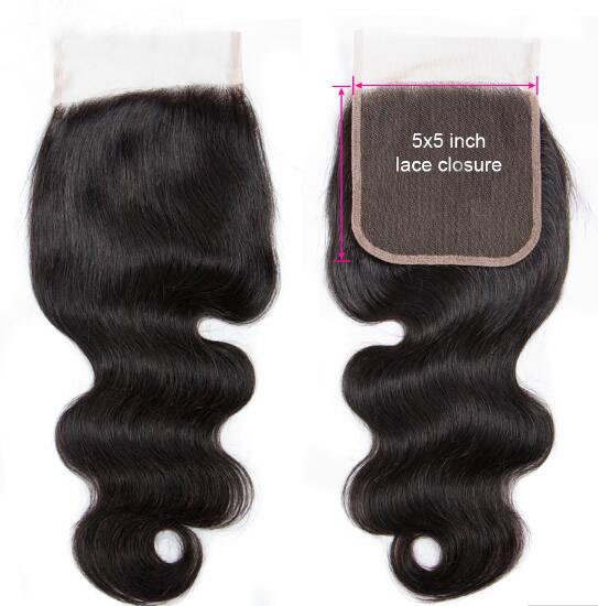 Body Wave HD Lace Closure Malaysian Virgin Hair 5X5 Lace Closure