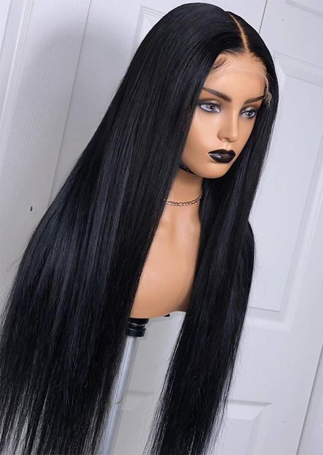 20inch Hd Lace Frontal Wig 5x5 Lace Closure Wig Human Hair Straight Transparent Lace