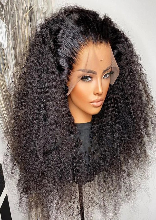 High Density Kinky Curly Glueless 360 Lace Wig For Black Women Preplucked